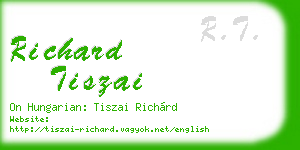 richard tiszai business card